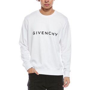 Givenchy Mens  Slim Fit Crewneck Sweatshirt, White